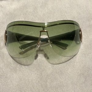 Green Gucci no frame sunglasses